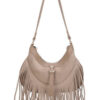 Schoudertas Franje Taupe | Fashionize