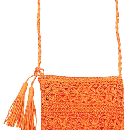 Schoudertas Gehaakt Oranje | Fashionize
