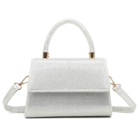 Schoudertas Glamour Zilver | Fashionize