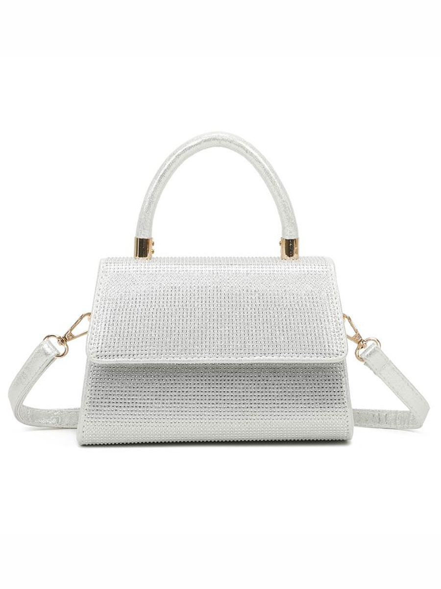 Schoudertas Glamour Zilver | Fashionize