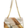 Schoudertas Metallic Beige | Fashionize