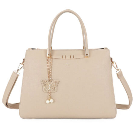 Schoudertas Vlinder Beige | Fashionize