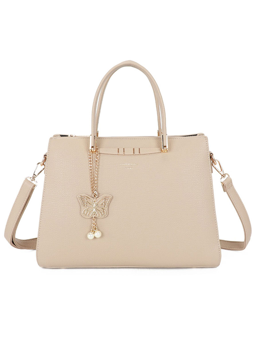 Schoudertas Vlinder Beige | Fashionize