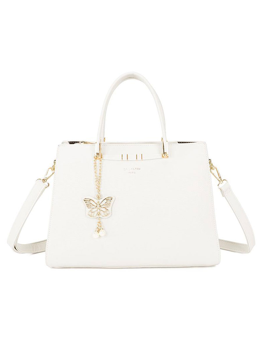 Schoudertas Vlinder Wit | Fashionize