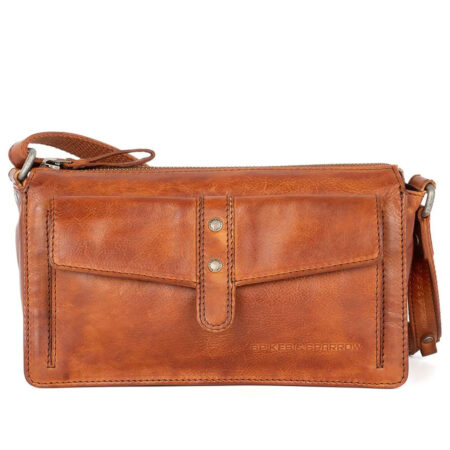 Schoudertas leer Maida Brandy | Spikes & Sparrow