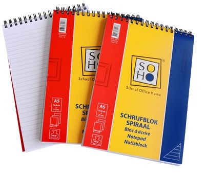 Schrijfblok A5 Spiraal Lijn |