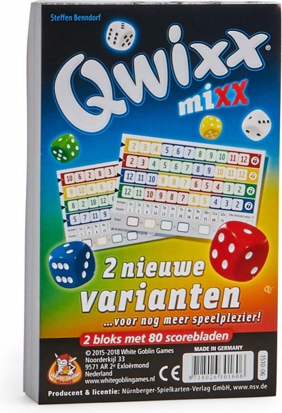 Scoreblok 2 stuks Qwixx Mixx | White Goblin Games