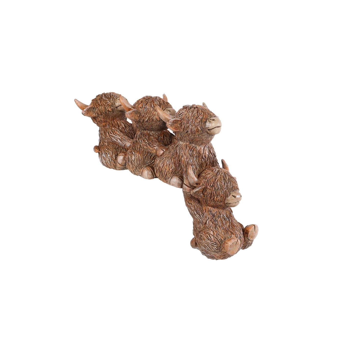 Sculptuur Hooglander polystone 20x15x8cm | Merkloos
