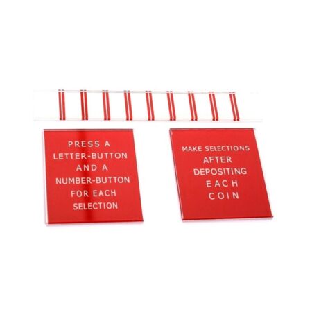 Seeburg 100A/B/C Instructie Kaartjes Glas Set van 3 | Seeburg