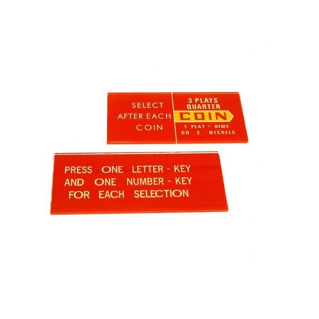 Seeburg 100R/J Instructie Glaasjes Set (Glas) | Seeburg