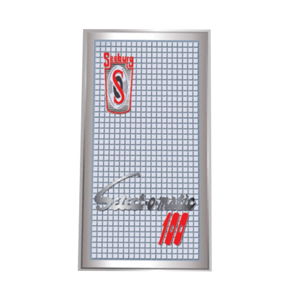 Seeburg HF100R Mech Carriage Cover 3-delige Stickerset | Seeburg