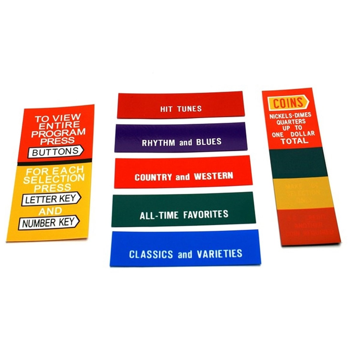 Seeburg Instructie/Classificatie Set (Plexi
