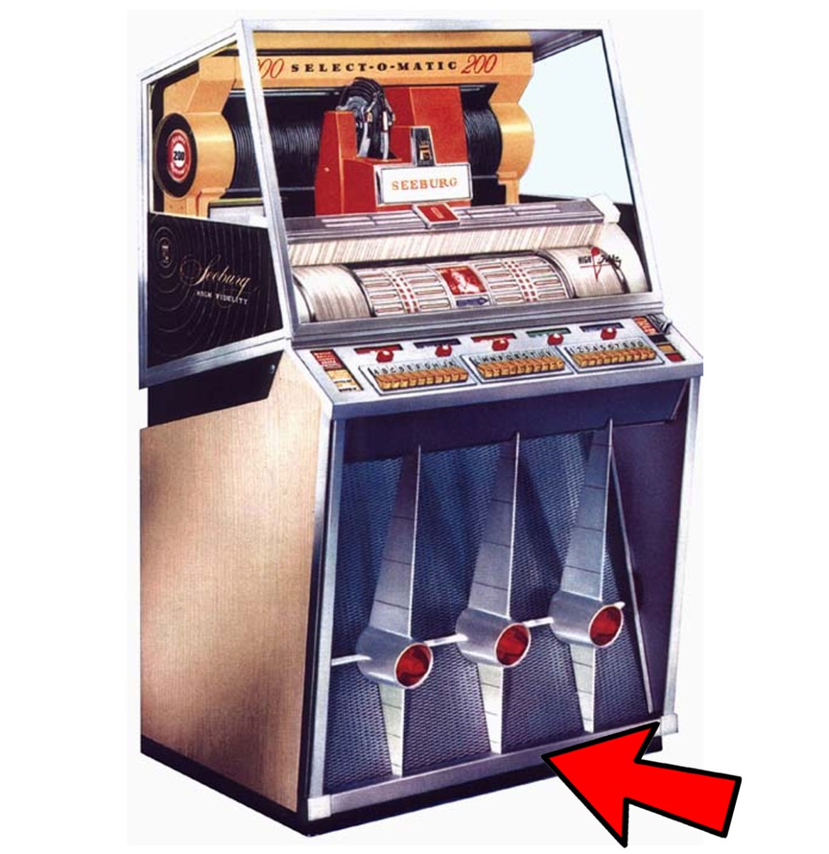 Seeburg KD-200 Voetplaat | Seeburg