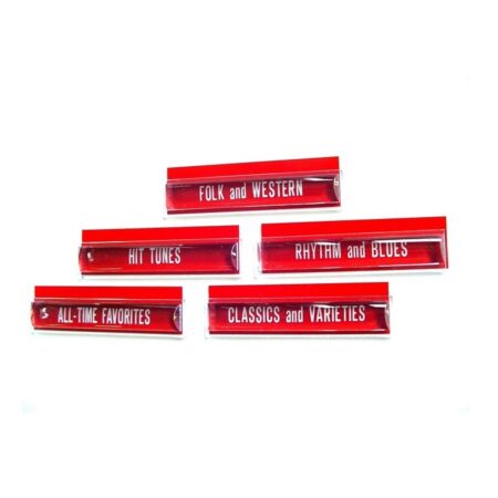Seeburg Lensjes Boven Drukknoppen Drum Modellen V VL KD200 5 stuks | Seeburg
