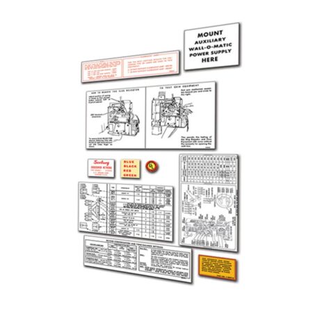 Seeburg VL200 Papieren Decal Set Inserts | Fiftiesstore