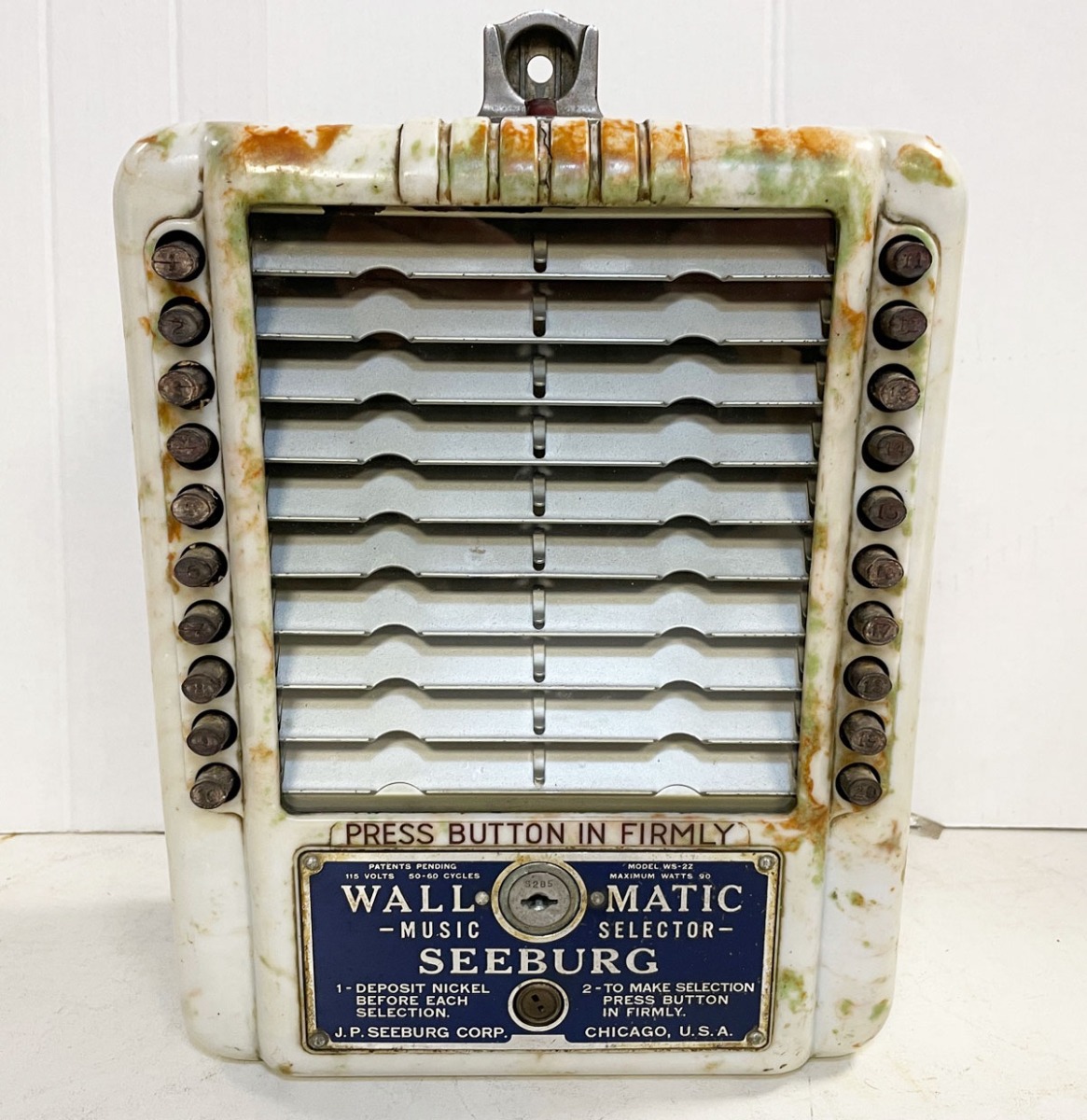 Seeburg WS-2Z Wall O Matic Wall Box Marble - Origineel | Seeburg