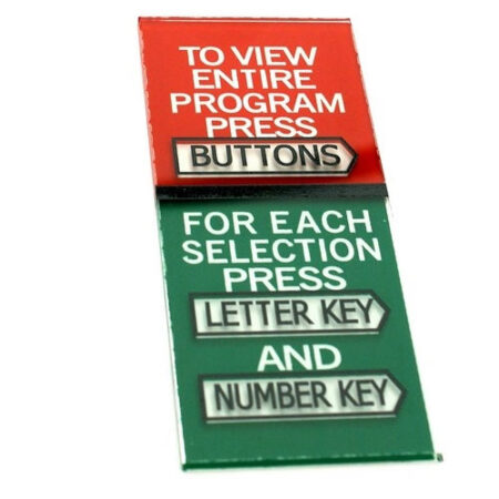 Seeburg instructie glaasje links model V / VL200 | Seeburg
