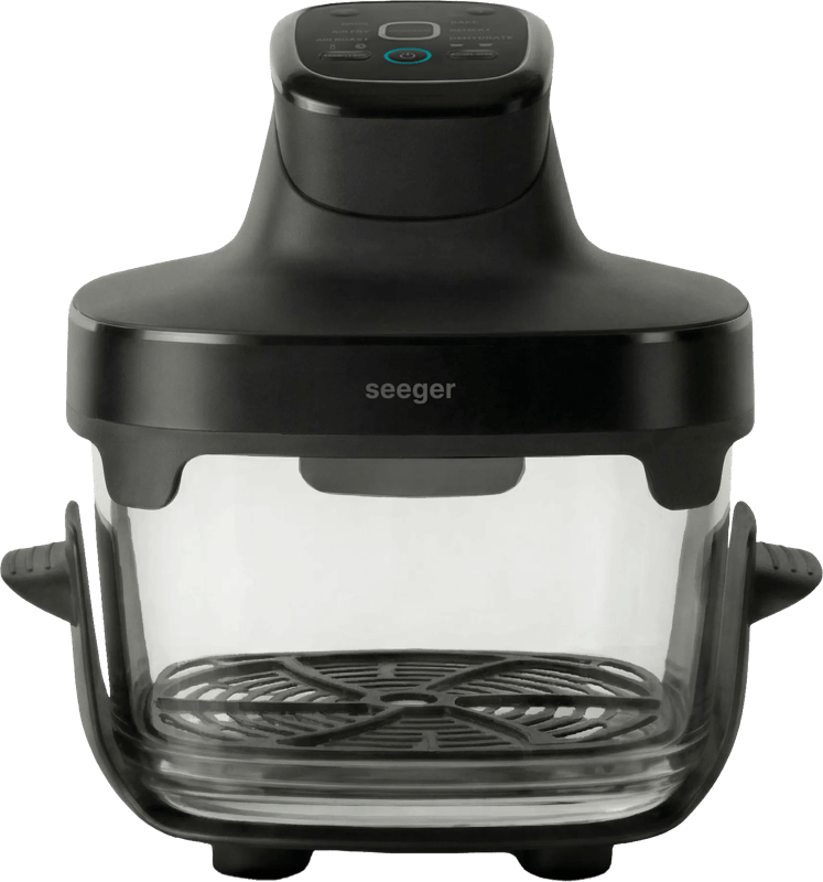 Seeger SGR1050BK Glass Air Fryer Zwart