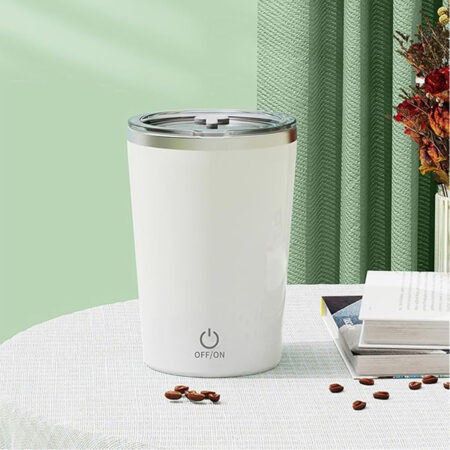 Self Stirring Mug Deluxe - Wit - - 350ml - USB-C | MikaMax