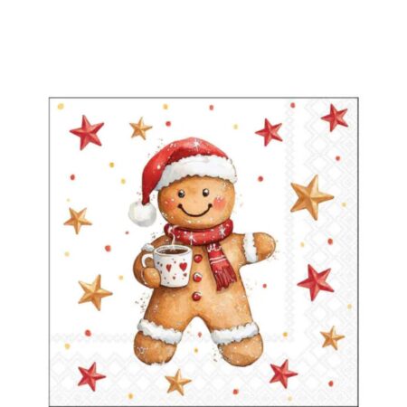 Servetten Cocoa & cookie 25x25cm papier | Ambiente