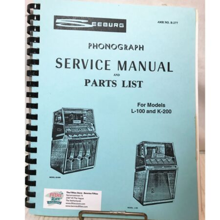 Service Manual & Parts List Seeburg Jukebox Model L-100 & K-200 | Seeburg