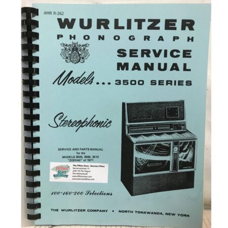 Service Manual Voor Wurlitzer Jukebox Model 3500 | Wurlitzer