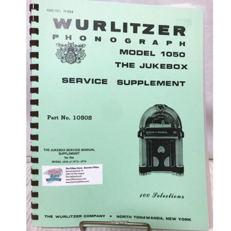 Service Manual - Wurlitzer Jukebox Model 1050 - Supplement | Wurlitzer