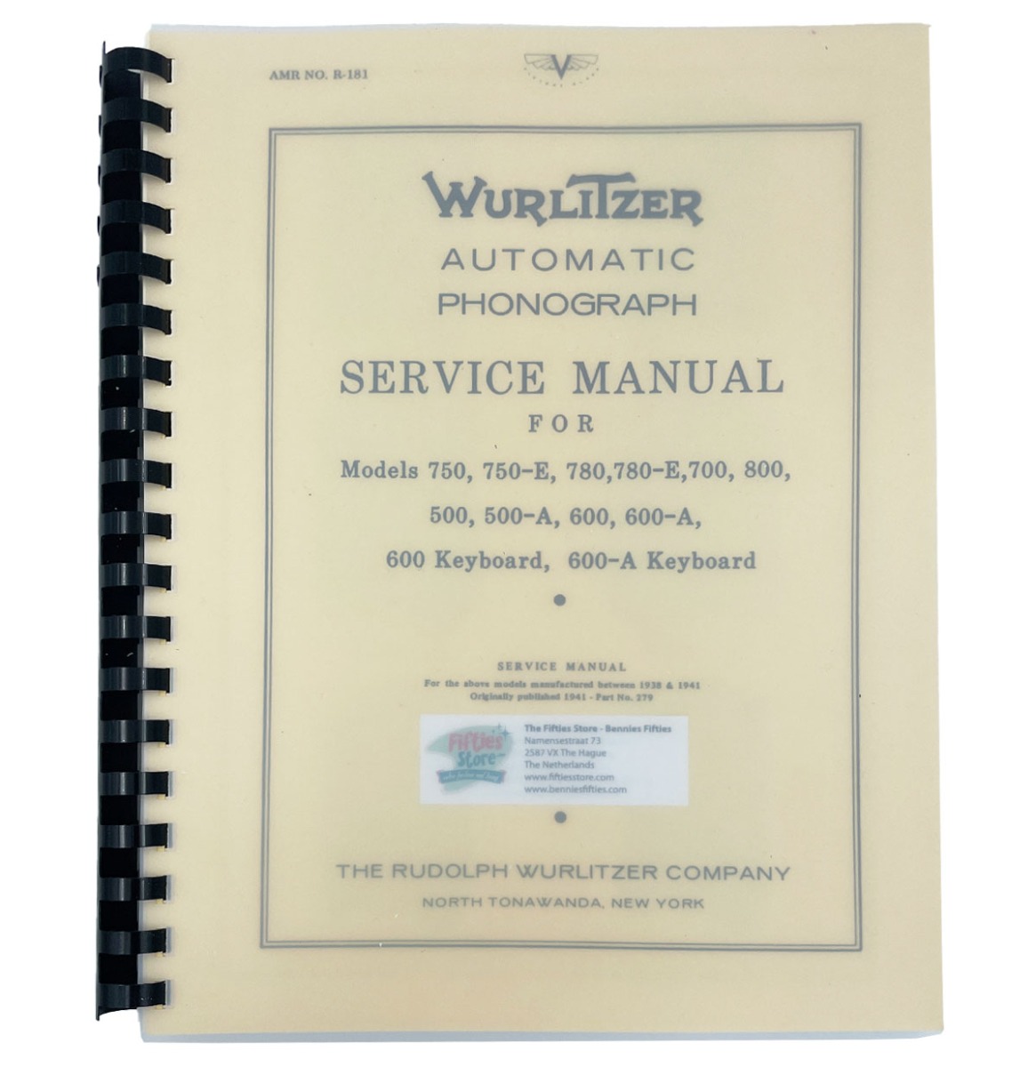 Service Manual for Wurlitzer 750