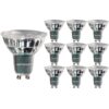 Set van 10 LED GU10 Spots - Dimbaar - 4 Watt 345 Lumen - 4000K neutraal wit - Glas - Vervangt 50 Watt - GU10 fitting - LED Reflector - Universele fitting | HOFTRONIC