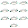 Set van 10 Prado dimbare LED Inbouwspots - 6 watt 570 lumen - CCT instelbare lichtkleur 2700K/4000K/6000K - Lage inbouwdiepte 25 mm - rond - IP44 voor binnen en buiten - Wit | HOFTRONIC