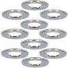 Set van 10 Venezia LED inbouwspots - 6 Watt 650 lumen - 2700K warm wit - Dimbaar - Rond - IP65 waterdicht - Chroom - Voor binnen