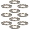 Set van 10 Venezia LED inbouwspots - 6 Watt 650 lumen - 2700K warm wit - Dimbaar - Rond - IP65 waterdicht - RVS - Voor binnen