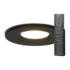 Set van 10 stuks dimbare LED inbouwspots zwart Venezia 6 Watt 2700K IP65 incl. afstandsbediening | HOFTRONIC