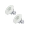 Set van 2 Pavo - Platte LED ipbouwspots met lage inbouwdiepte 12mm - 3 Watt 300 Lumen - 2700K Warm wit - Dimbaar - Rond - Meubelspot - IP44 waterdicht - Wit | HOFTRONIC
