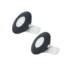 Set van 2 Pavo - Platte LED ipbouwspots met lage inbouwdiepte 12mm - 3 Watt 300 Lumen - 2700K Warm wit - Dimbaar - Rond - Meubelspot - IP44 waterdicht - Zwart | HOFTRONIC