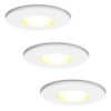 Set van 3 Barcelona - LED Inbouwspots - 4 Watt 345 lumen - 2700K Warm wit - GU10 - Dimbaar - Rond - IP44 voor badkamer