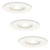 Set van 3 Bari LED inbouwspot - 4 Watt 345 Lumen - 6500K daglicht wit - GU10 - Dimbaar - Rond - IP64 Waterdicht - Wit - Voor binnen