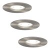 Set van 3 Bari LED inbouwspots - 4 Watt 345 Lumen - 6500K daglicht wit - GU10 - Dimbaar - Rond - IP64 Waterdicht - RVS - Voor binnen