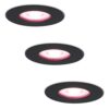 Set van 3 Bari Smart inbouwspots - IP65 waterdicht - Wifi + Bluetooth - RGBWW - GU10 - Google Home