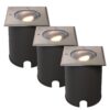 Set van 3 Cody LED Grondspots RVS - GU10 4