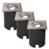Set van 3 Cody LED Grondspots RVS - GU10 4