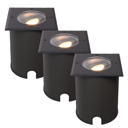 Set van 3 Cody LED Grondspots Zwart - GU10 4