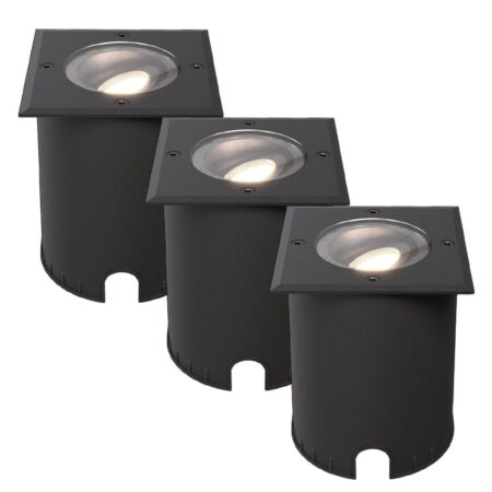 Set van 3 Cody LED Grondspots Zwart - GU10 4