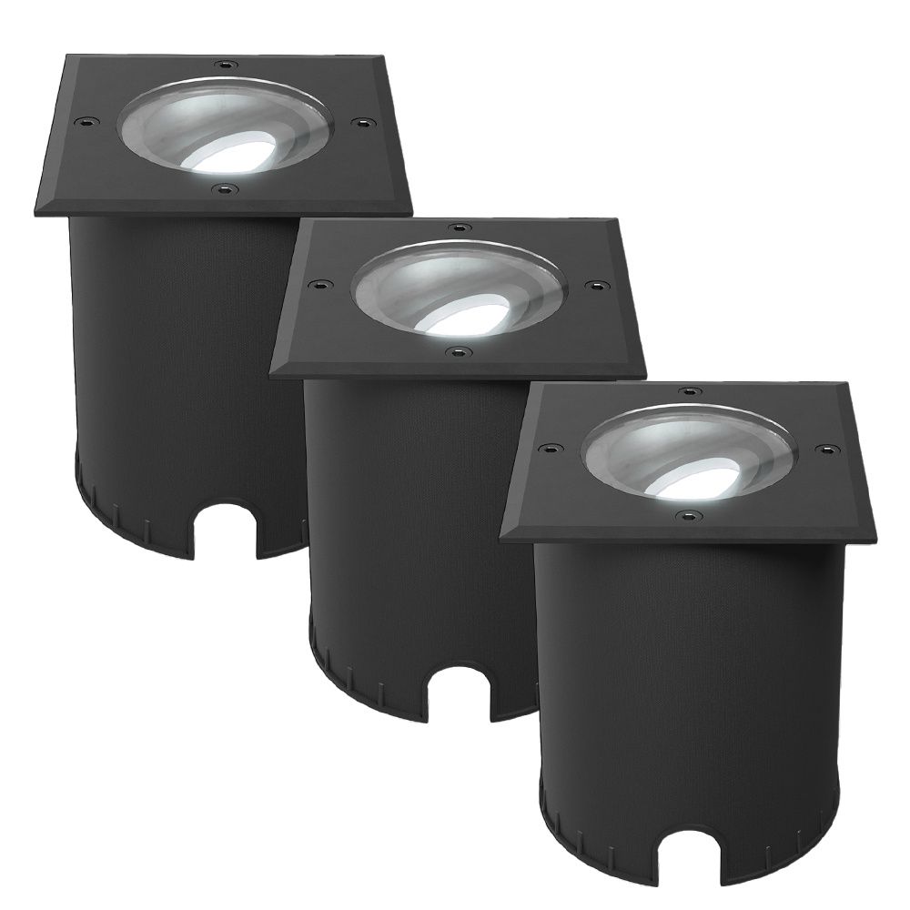 Set van 3 Cody LED Grondspots Zwart - GU10 4