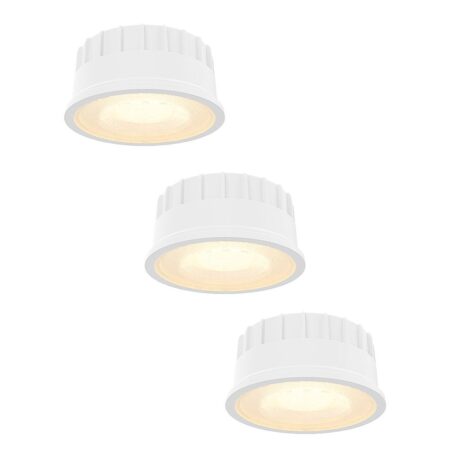 Set van 3 Dimbare LED modules - 6 watt 570 lumen - CCT instelbare lichtkleur 2700K/4000K/6000K | HOFTRONIC