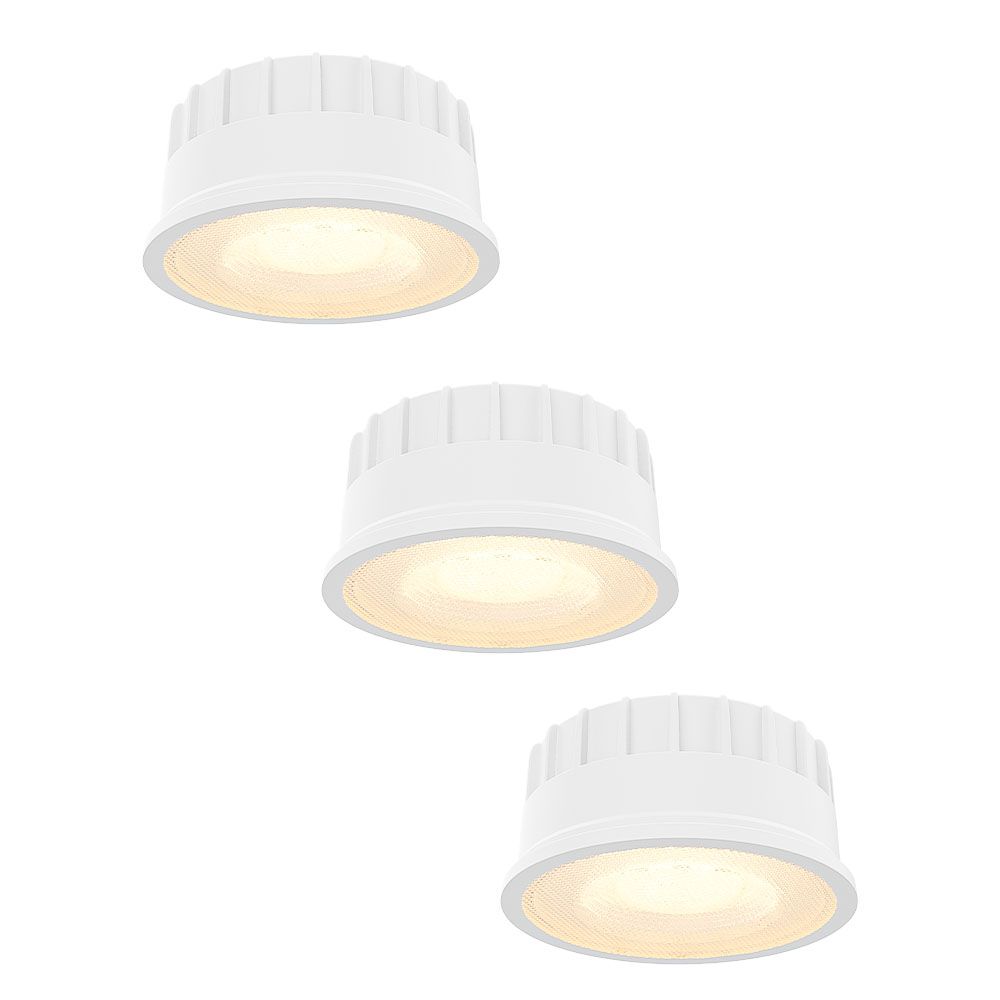 Set van 3 Dimbare LED modules - 6 watt 570 lumen - CCT instelbare lichtkleur 2700K/4000K/6000K | HOFTRONIC