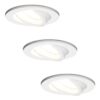 Set van 3 Dublin LED inbouwspot - 4 Watt 345 Lumen - 6500K Daglicht wit - GU10 - Dimbaar - Rond - Kantelbaar - IP20 waterdicht - Wit | HOFTRONIC