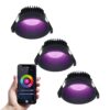 Set van 3 Finn smart inbouwspots - IP44 waterdicht - 10 Watt 630lm - Wifi + Bluetooth - RGBWW - Google Home