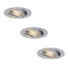 Set van 3 Jose LED inbouwspots - 5 Watt 400 lumen - 4000K Neutraal wit - GU10 - Dimbaar - Rond - Kantelbaar - Voor binnen - RVS | HOFTRONIC