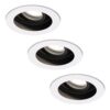 Set van 3 Laredo LED inbouwspots - GU10 4 Watt 345 Lumen - 6500K daglicht wit - Dimbaar - verzonken - Rond - Kantelbaar - IP20 Voor binnen - Wit | HOFTRONIC